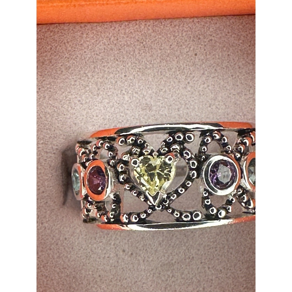 925 Sterling Silver Ring Natural Gemstone Jewelry Size 8 - Picture 3 of 6